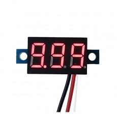 [NER-20209] 세그먼트 전압측정기 Mini 3-wire Volt Meter(0-9.99VDC) / 디지털 전압계 0.36인치 10V 빨강 / 0.36인치 3선식 전압미터